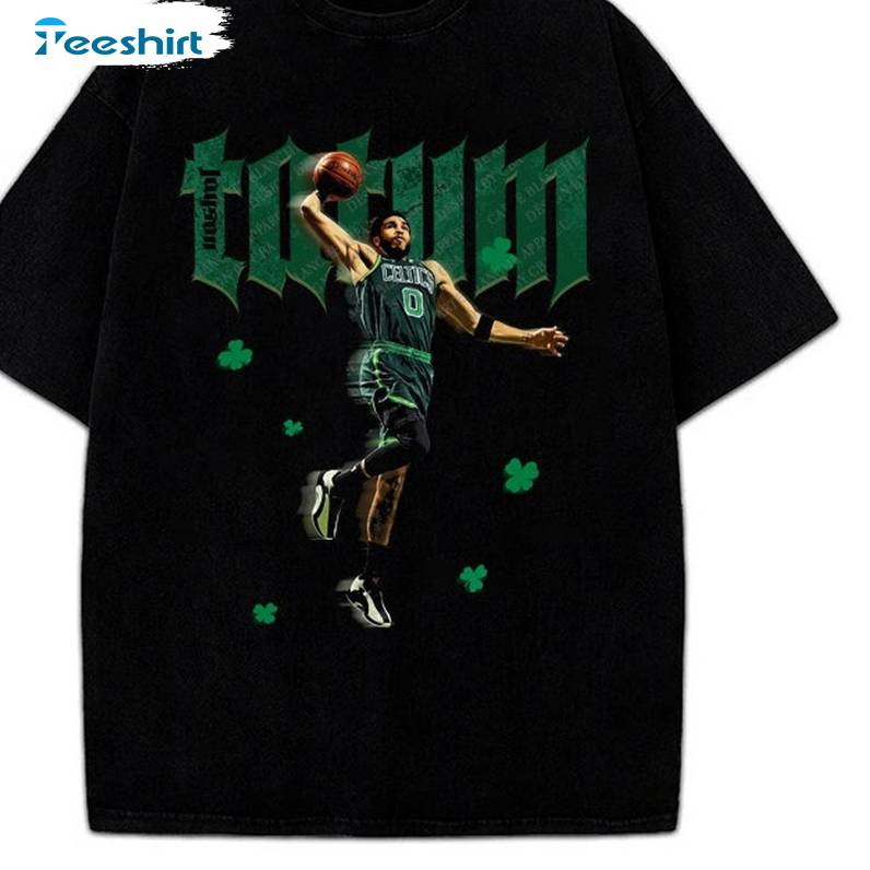 Boston Basketball Lucky Clover Sweatshirt , Trendy Jayson Tatum Shirt Tank Top