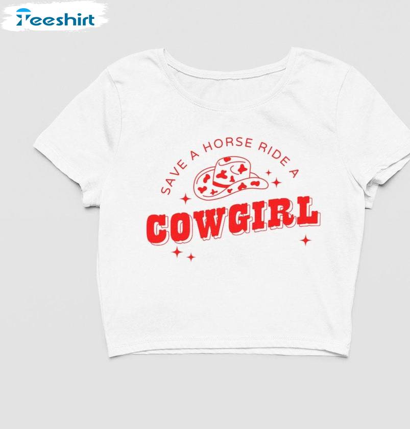 Trendy Lesbian Pride Sweatshirt , New Rare Save A Horse Ride A Cowgirl Shirt Tee Tops