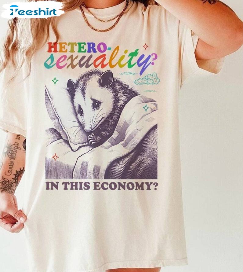 Heterosexuality In This Economy Inspired Shirt, Funny Lgbt Pansexual Tee Tops Sweater