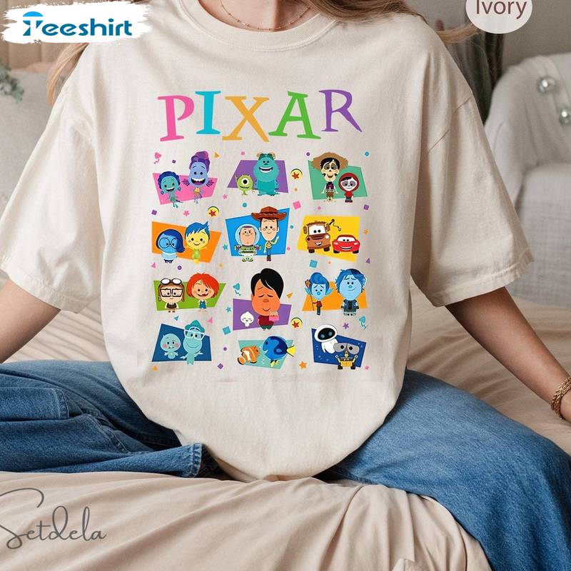 Limited Pixar Pier Disneyland Shirt, Meet Me At Pixar Pier Crewneck Tee Tops