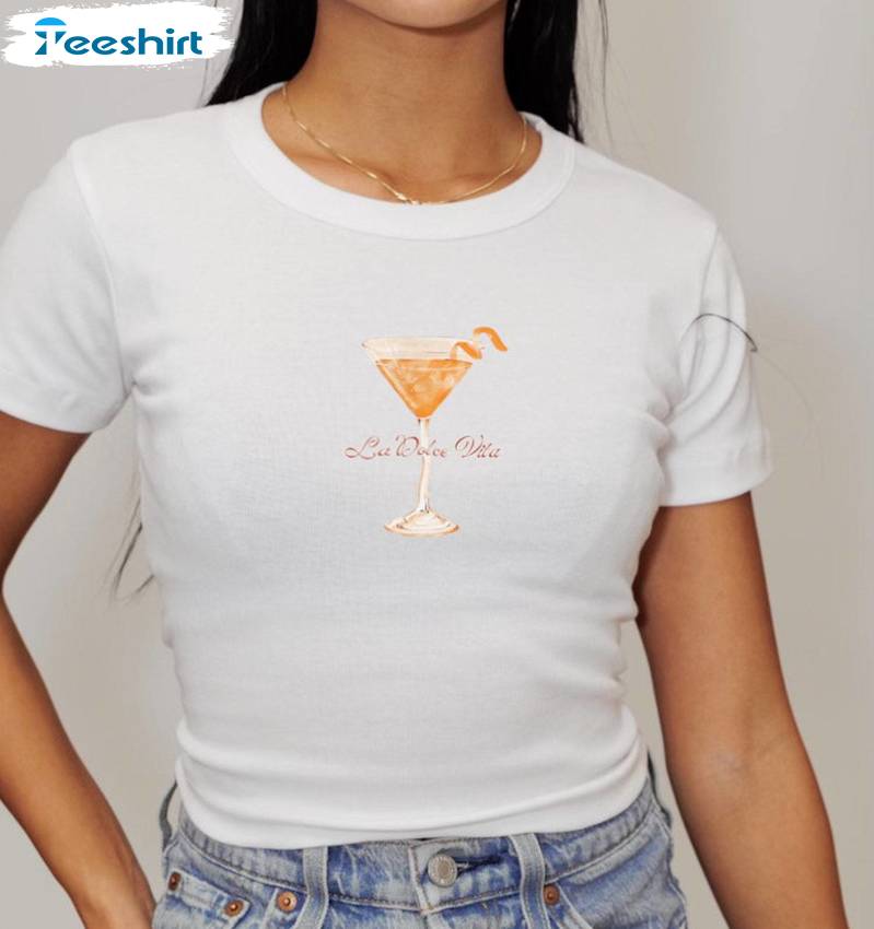 Comfort Cocktail Martini Sweatshirt , Must Have La Dolce Vita Shirt Tank Top