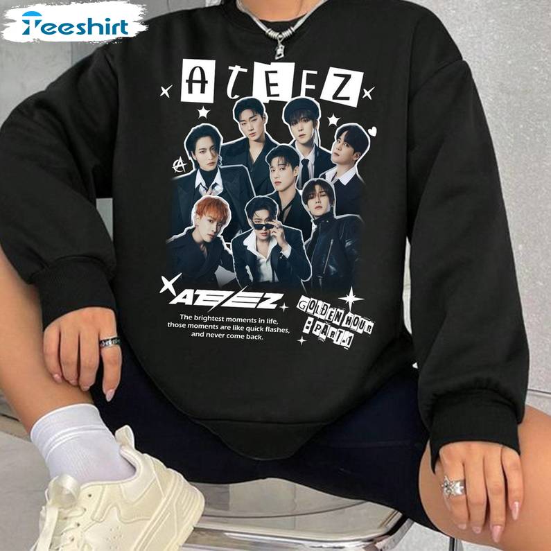 Cool Design Ateez World Tour Shirt, Creative Ateez Golden Hour Part 1 Tee Tops Sweater