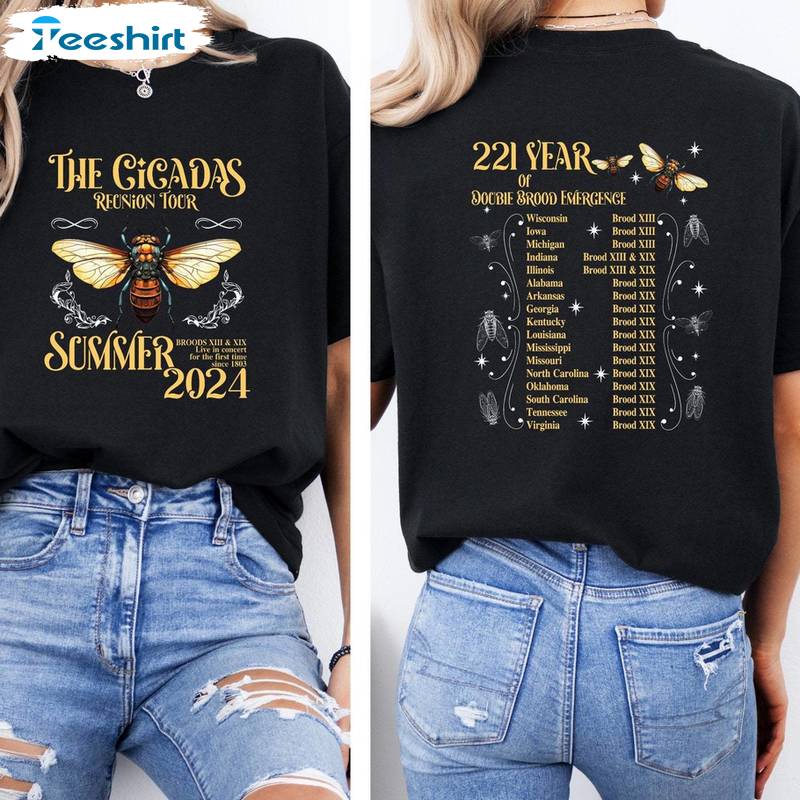 Awesome Insect Lover Sweatshirt , Comfort Cicada Comeback Tour Shirt Long Sleeve