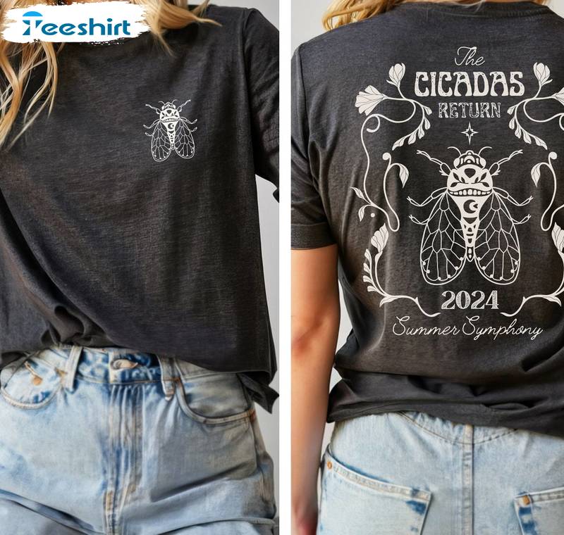 2024 Cicada Emergence Unisex Hoodie, Groovy Cicada Comeback Tour Shirt Tank Top