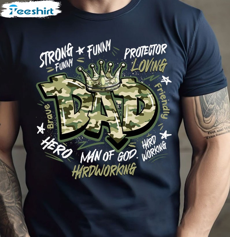 Best Dad Ever Fantastic Sweatshirt , Creative Fathers Day Short Sleeve Crewneck