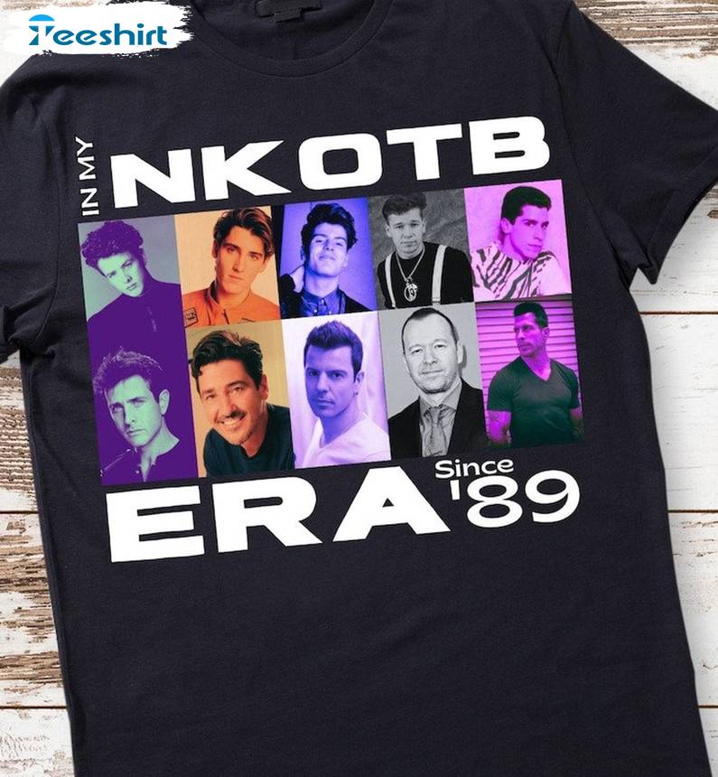 New Kids On The Block Trendy Shirt, Awesome Old School Boy Band Crewneck Tee Tops