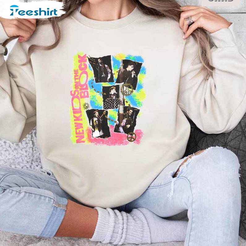 Classic Rock Concert Unisex Hoodie, New Rare New Kids On The Block Shirt Long Sleeve