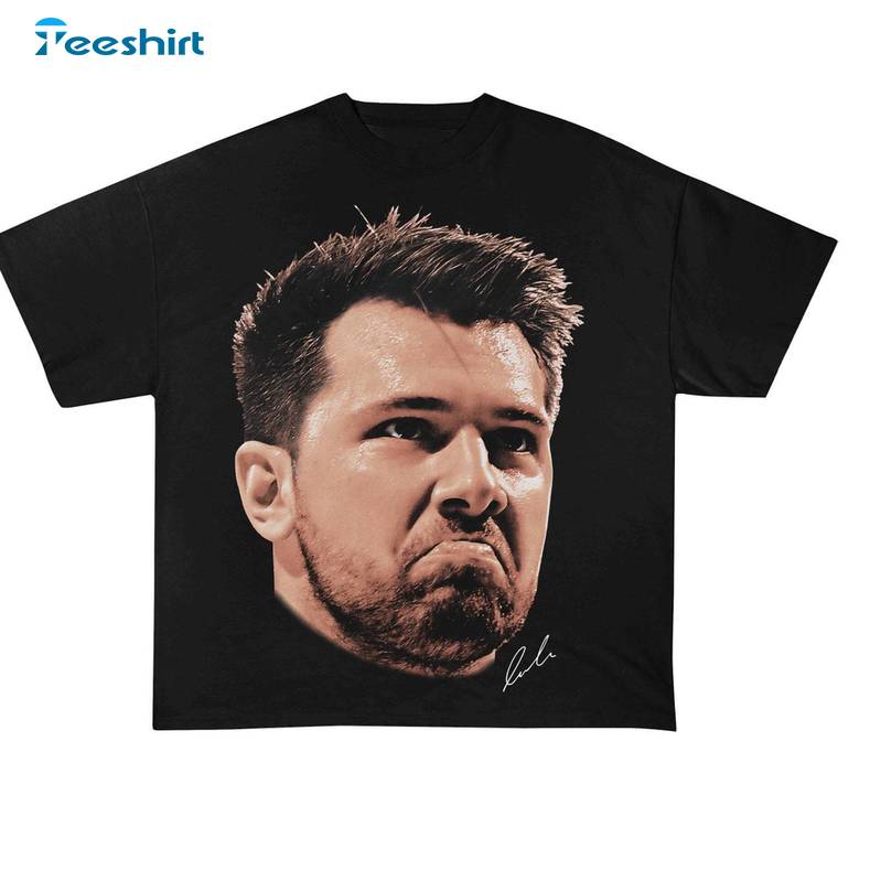 Unique Poster Sweatshirt , Cool Design Luka Doncic Shirt Long Sleeve