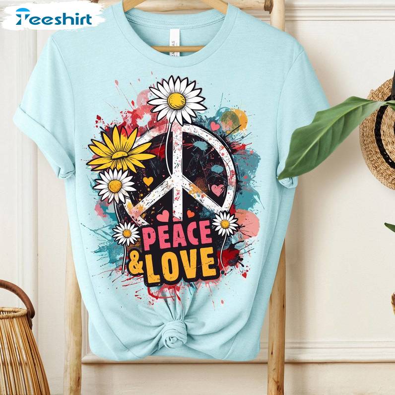 Creative Peace And Love Sweatshirt , Inspirational Quotes Tee Tops Sweater