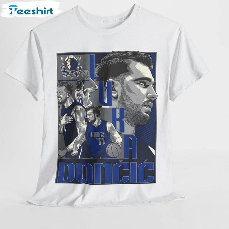 Trendy Luka Doncic Shirt, Comfort Mba Playoffs Short Sleeve Crewneck