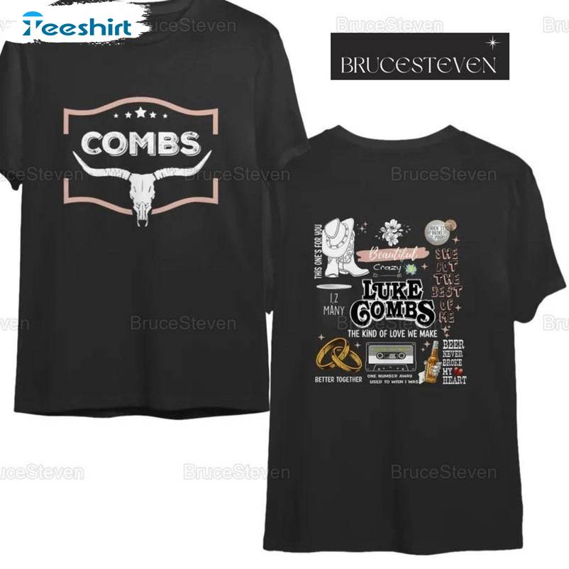 Must Have Luke Combs World Tour Shirt, Cool Design Bullhead Crewneck Tee Tops