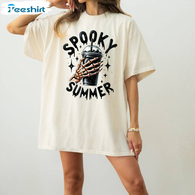 Must Have Spooky Summer Shirt, Unique Coffee Lover Unisex T Shirt Short Sleeve