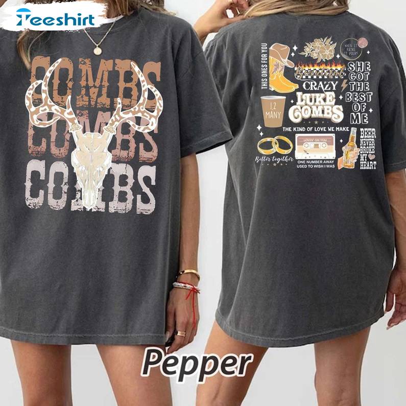 Must Have Luke Combs World Tour Shirt, Vintage Cowboy Combs Tee Tops Sweater