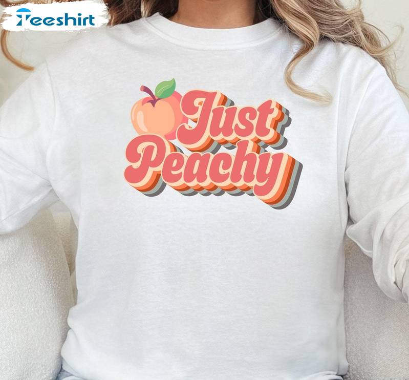 Neutral Just Peachy Shirt, New Rare Peachy Crewneck Long Sleeve