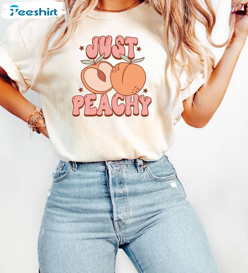 Vintage Just Peachy Shirt, Peach Lovers Limited Short Sleeve Crewneck