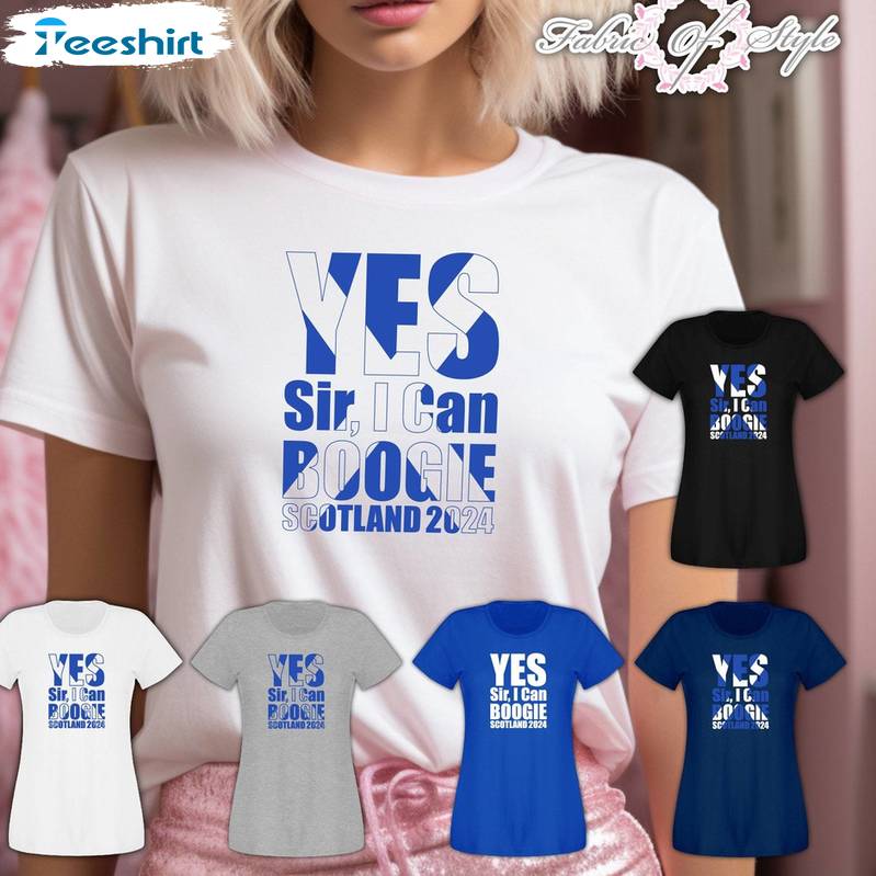 Awesome Scottish Flag Short Sleeve , Cool Design Yes Sir I Can Boogie Shirt Sweater