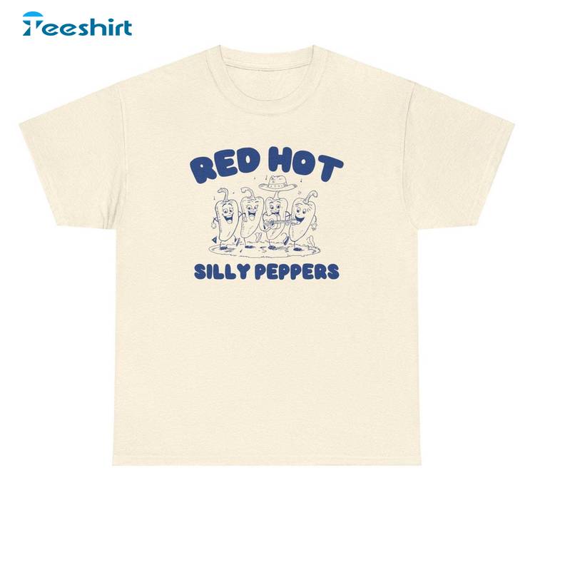 Red Hot Silly Peppers Must Have Shirt, New Rare Crewneck Long Sleeve For Women