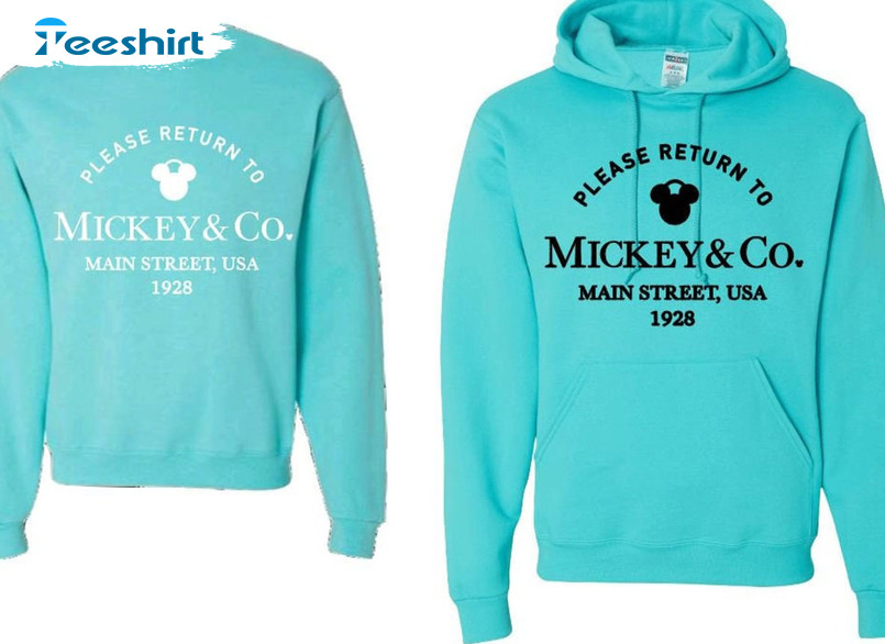 Return To Mickey And Co Main Street Unisex Sweatshirt Hoodie Long Sleeve