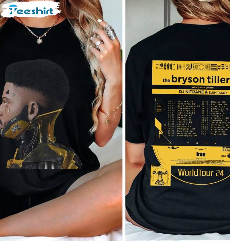 Bryson Tiller Inspired Shirt, The Bryson Tiller 2024 Concert Tee Tops Crewneck