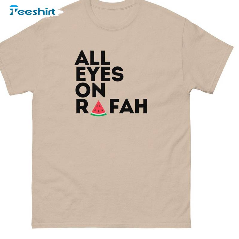 Cool Design Free Palestine Rafah Tshirt, Groovy All Eyes On Rafah Shirt Tank Top