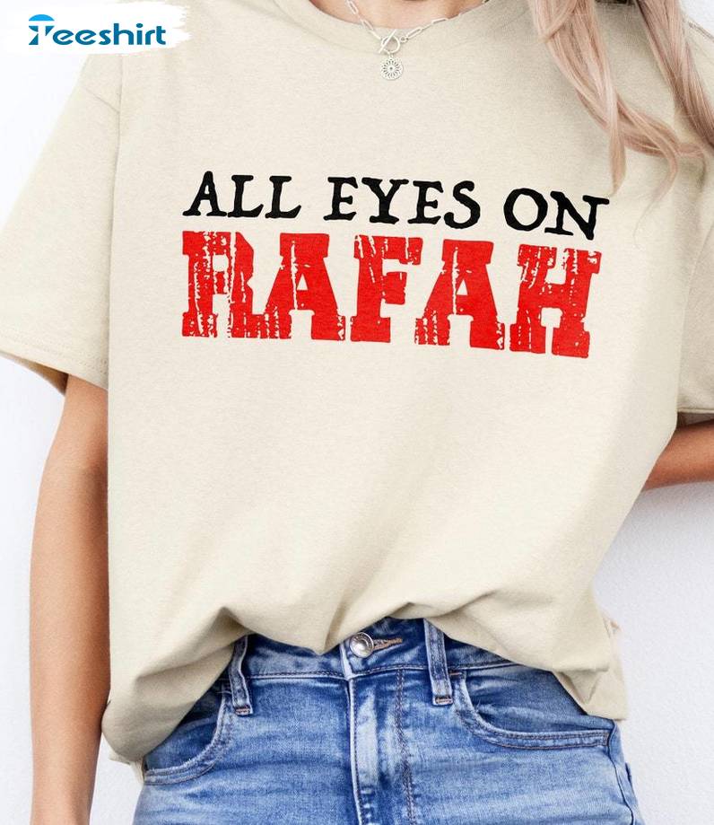 New Rare All Eyes On Rafah Shirt, Palestine Will Be Free Long Sleeve Tee Tops