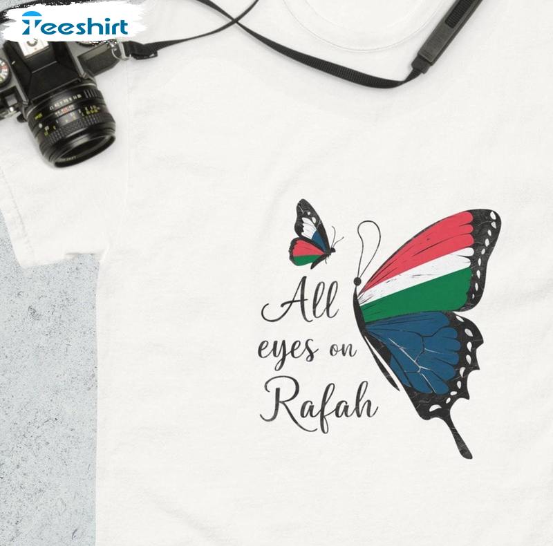 Comfort Colors All Eyes On Rafah Shirt, New Rare Free Palestine Tee Tops Crewneck