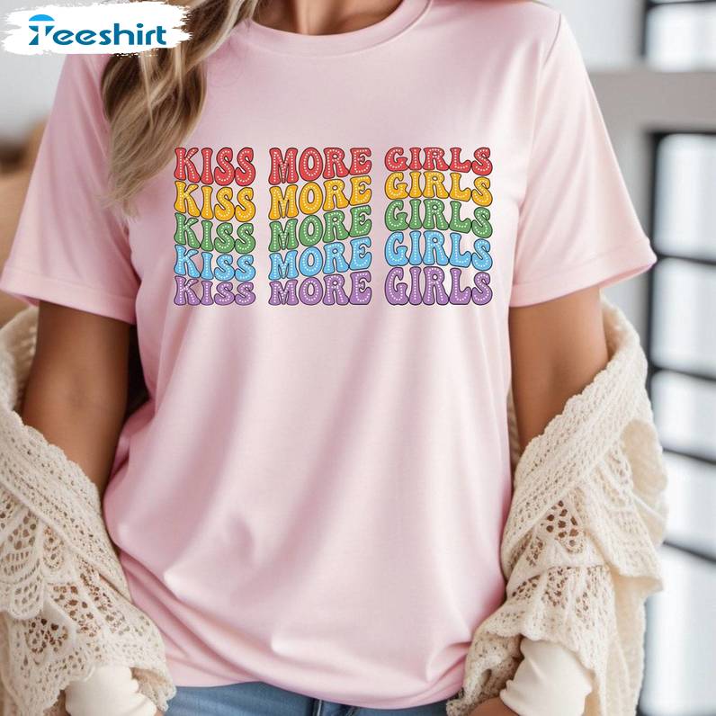 Lgbt Lesbian Unisex Hoodie, Comfort Kiss More Girls Shirt Long Sleeve