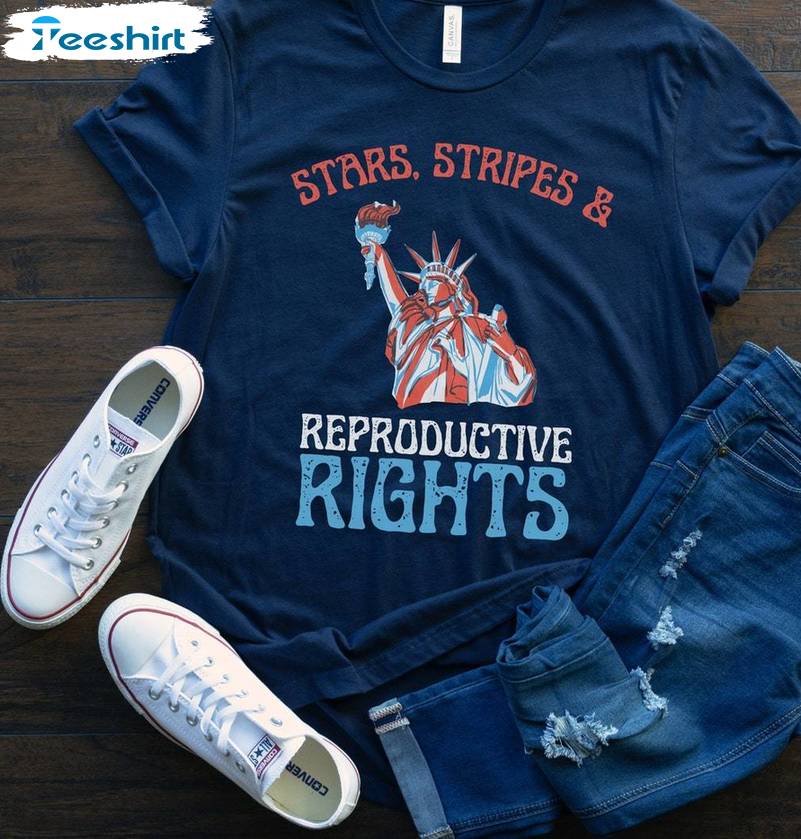 4th Of July Statue Of Liberty T Shirt, Stars Stripes And Reproductive Rights Shirt Tank Top