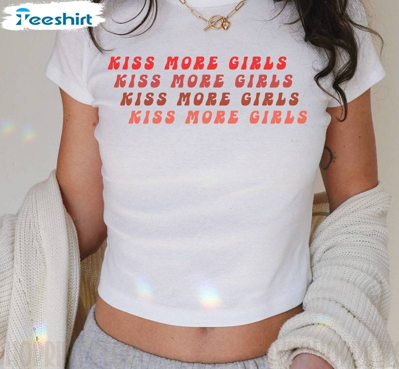 Limited Kiss More Girls Shirt, Queer Gay Girls Inspirational Sweatshirt Unisex Hoodie