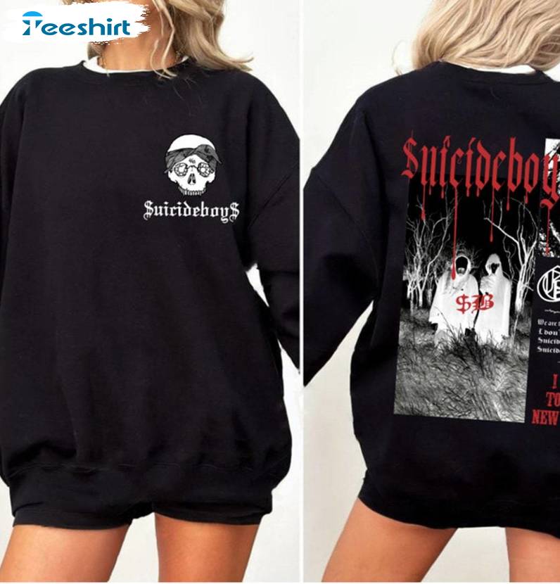 New Rare Suicideboys Shirt, Cool Design I Want To Die In New Orleans Crewneck Long Sleeve