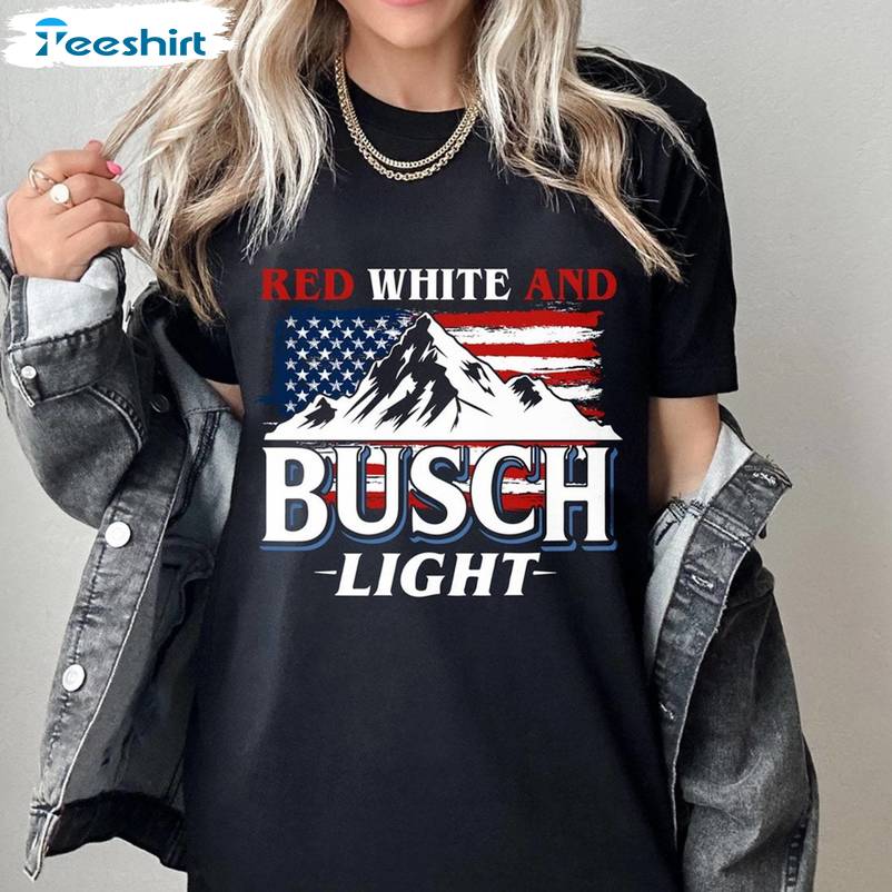 Independence Day Trendy Unisex Hoodie, New Rare Red White And Busch Light Shirt Tank Top