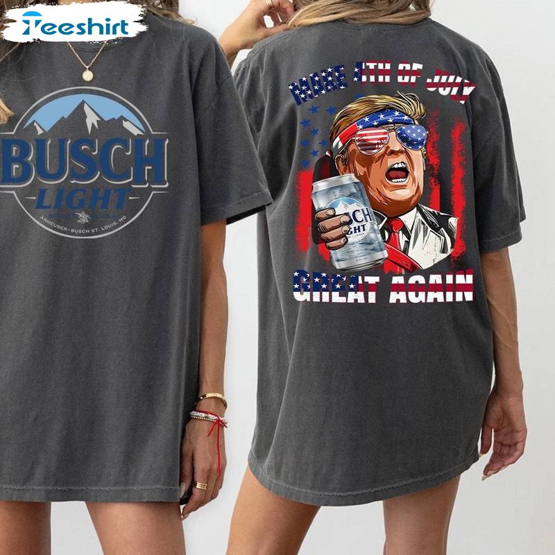 Comfort Colors Red White And Busch Light Shirt, Retro Busch Light Tee Tops Crewneck