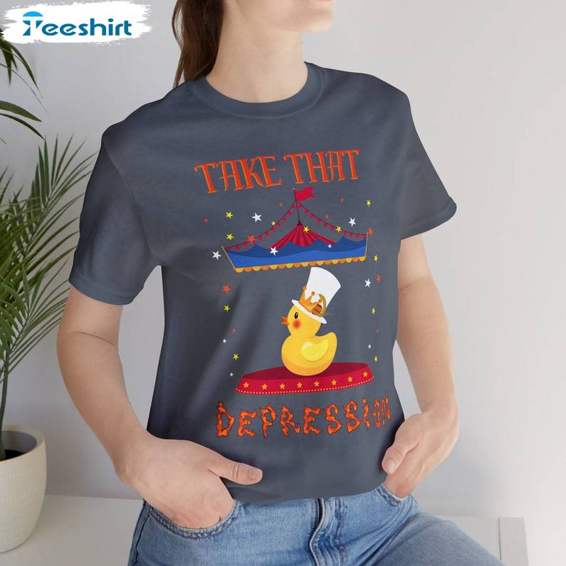 Retro TakeThat Depression Shirt, Lucifer Hazbin Hotel Inspired Short Sleeve Long Sleeve