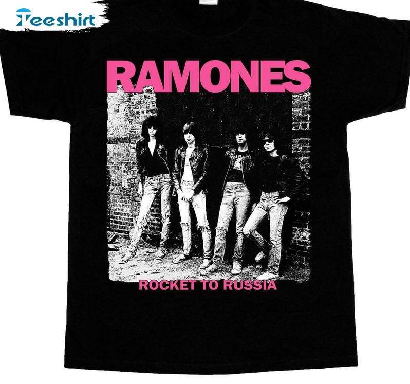 Ramones Rocket To Russia Short Sleeve , Trendy Rammstein Band Shirt Tank Top