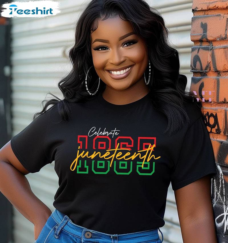 Black History Sweatshirt , Cool Design 1865 Juneteenth Shirt Long Sleeve