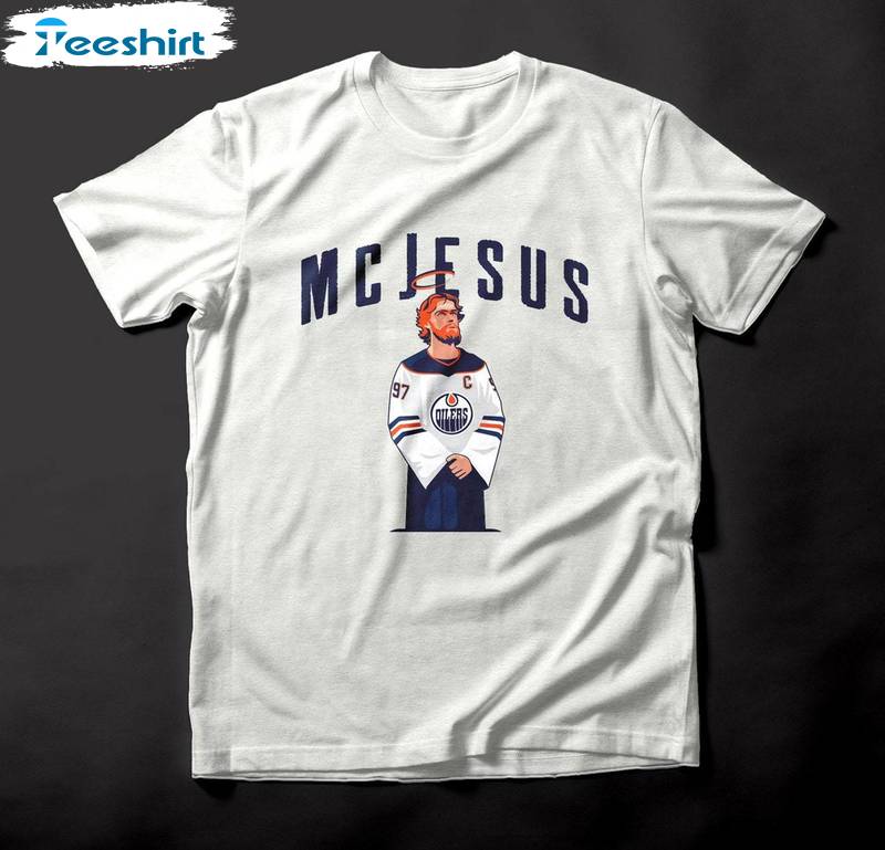 Connor Mcdavid Short Sleeve , Retro McJesus Shirt Long Sleeve