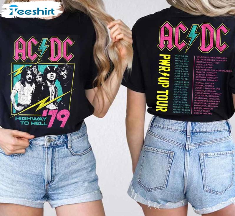 Must Have Acdc Band Shirt, Retro Rock Band Unisex T Shirt Short Sleeve