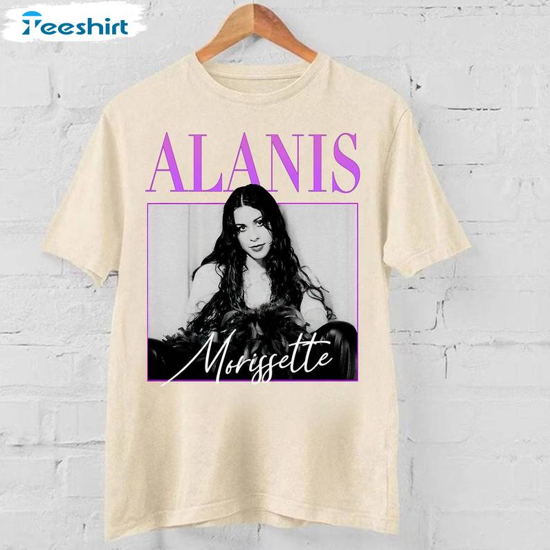 90s Vintage Alanis Morissette Shirt, The Triple Moon Concert Unisex Hoodie Short Sleeve