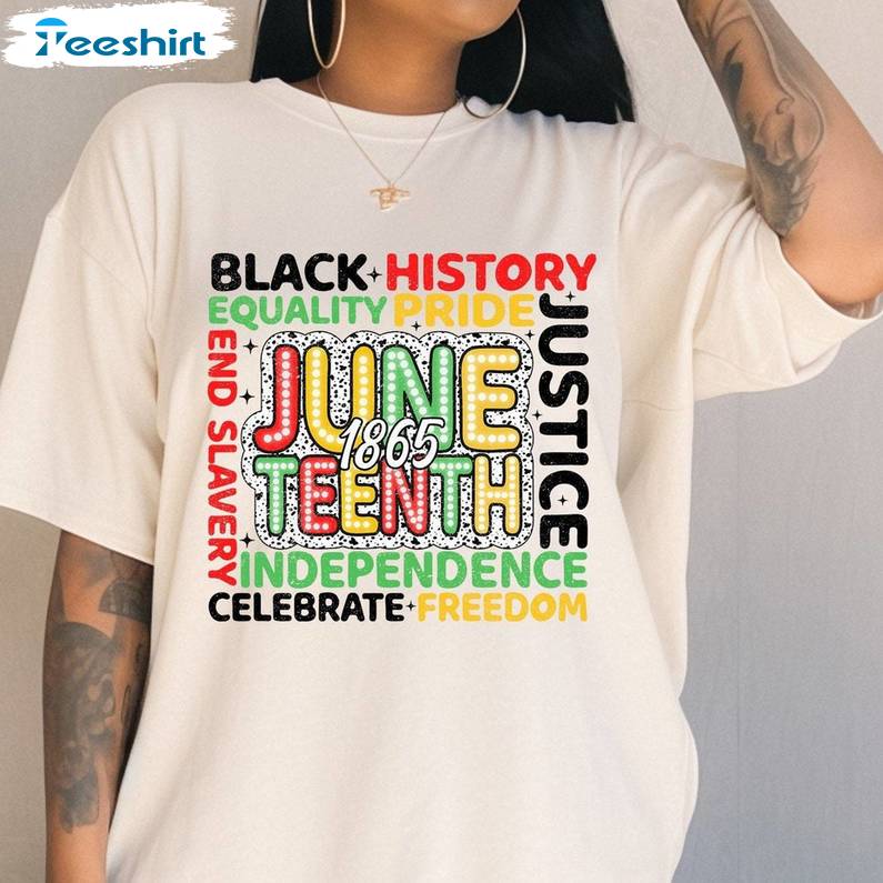 1865 Freedom Unisex Hoodie, Comfort 1865 Juneteenth Shirt Short Sleeve