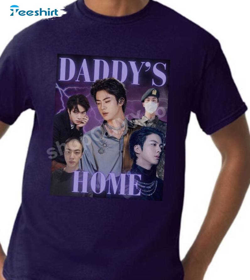 Welcome Home Jin Daddy's Home Unisex Hoodie, Funny Military Solo Album Tee Tops Hoodie