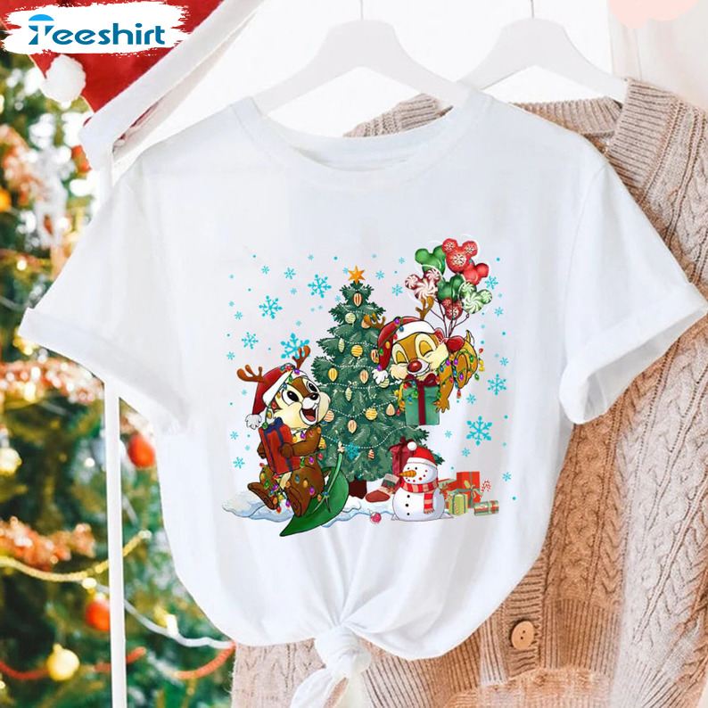 Disney Chip And Dale Christmas Shirt - Disney Balloon Christmas Sweatshirt