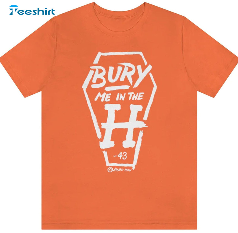 Bury Me In The H Shirt - Houston Space City Short Sleeve Unisex Hoodie