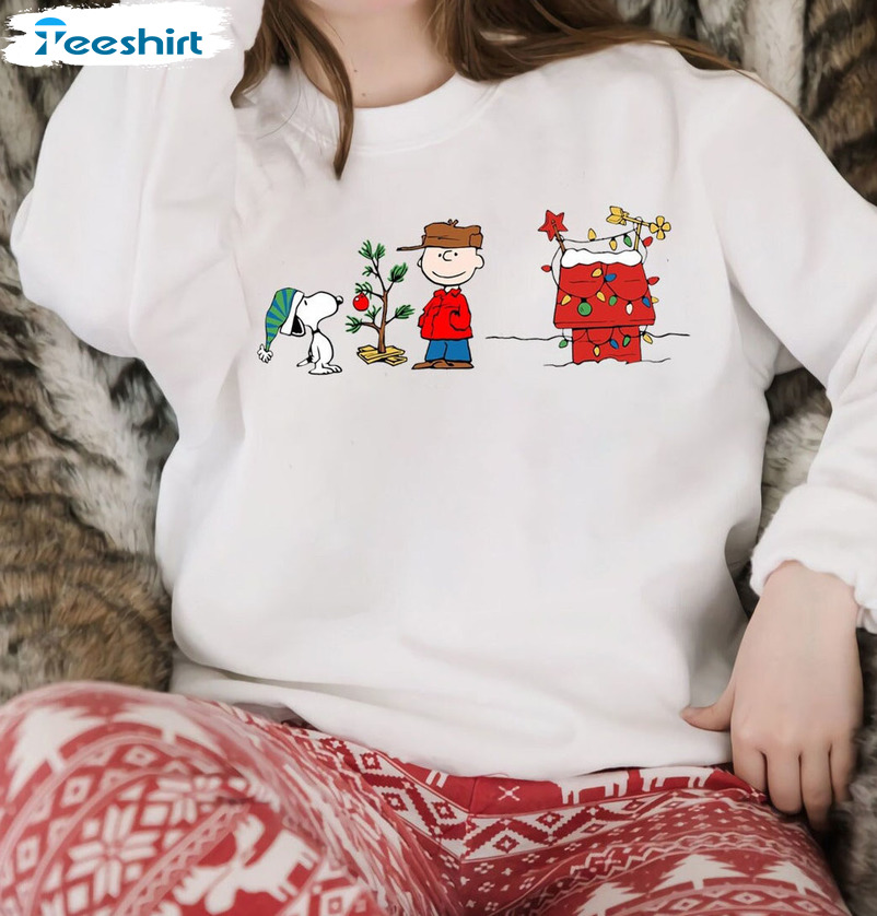 Christmas Peanuts Sweatshirt - Snoopy Christmas Unisex Hoodie Long Sleeve