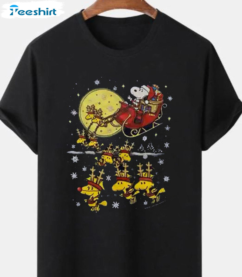 Santa Christmas Shirt - Snoopy Christmas Sweatshirt Short Sleeve