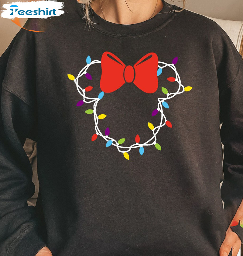 Disney Christmas Lights Sweatshirt - Mickey Christmas Unisex Hoodie Tee Tops