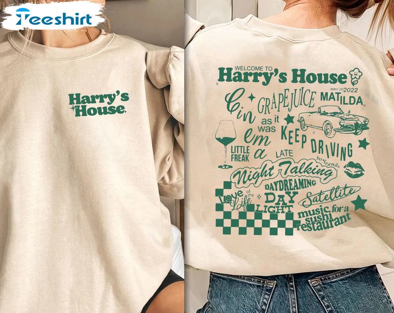 Harry's House Sweatshirt - Harry Track List Long Sleeve Tee Tops