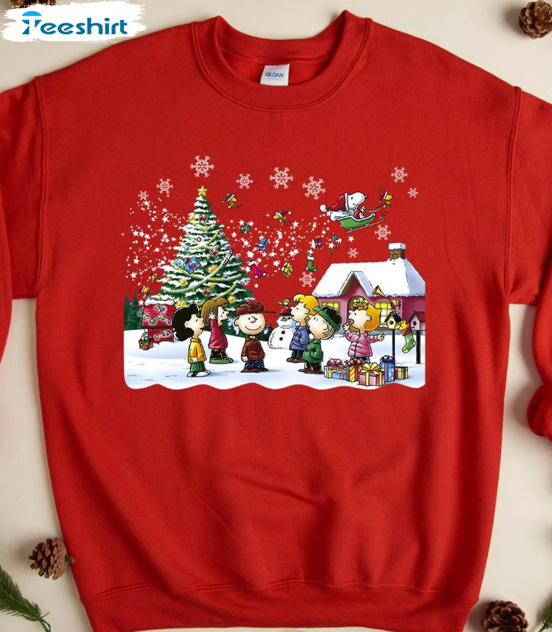 Snoopy Dog Charlie And Friend Christmas Shirt - Snoopy Dog Unisex Hoodie Sweatshirt