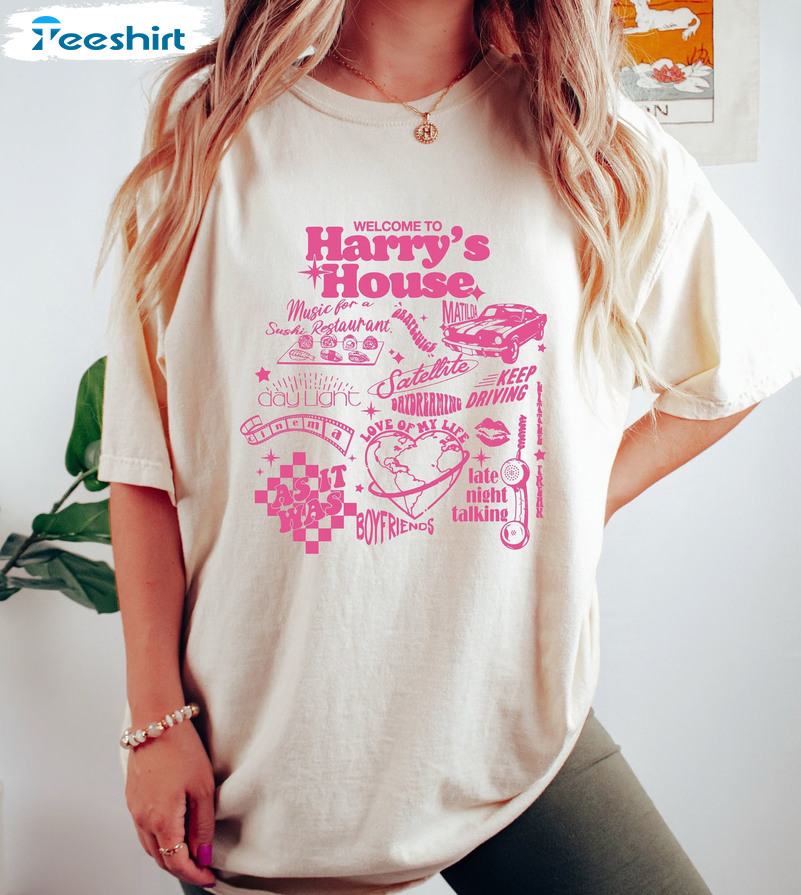 Harry Tracklist Pink Shirt - Harry's House Unisex Hoodie