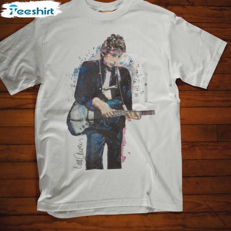 Bob Dylan New Rare Shirt, Trendy Bob Dylan Legend Singer Short Sleeve Crewneck