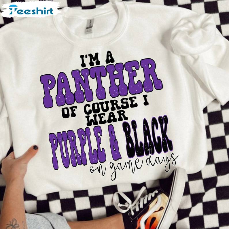 Varsity Of Course Mascot Unisex Hoodie, I'm A Panther Of Course I Wear Tee Tops Sweater